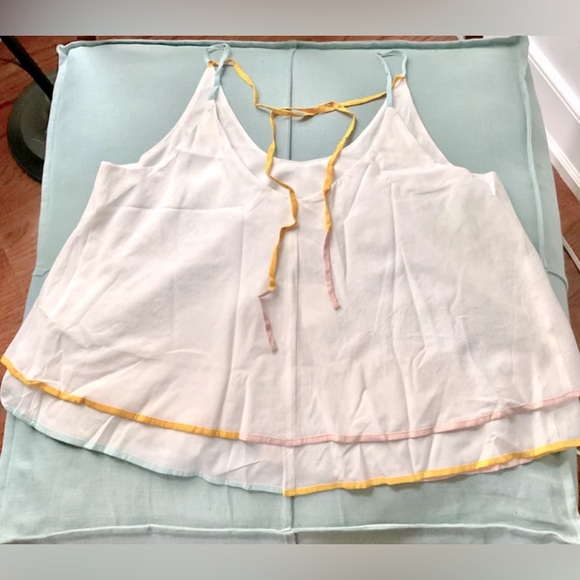 Anthropologie Eloise Layered Colorblock Sleep Top Small NWT Retail $58 - Picture 6 of 11